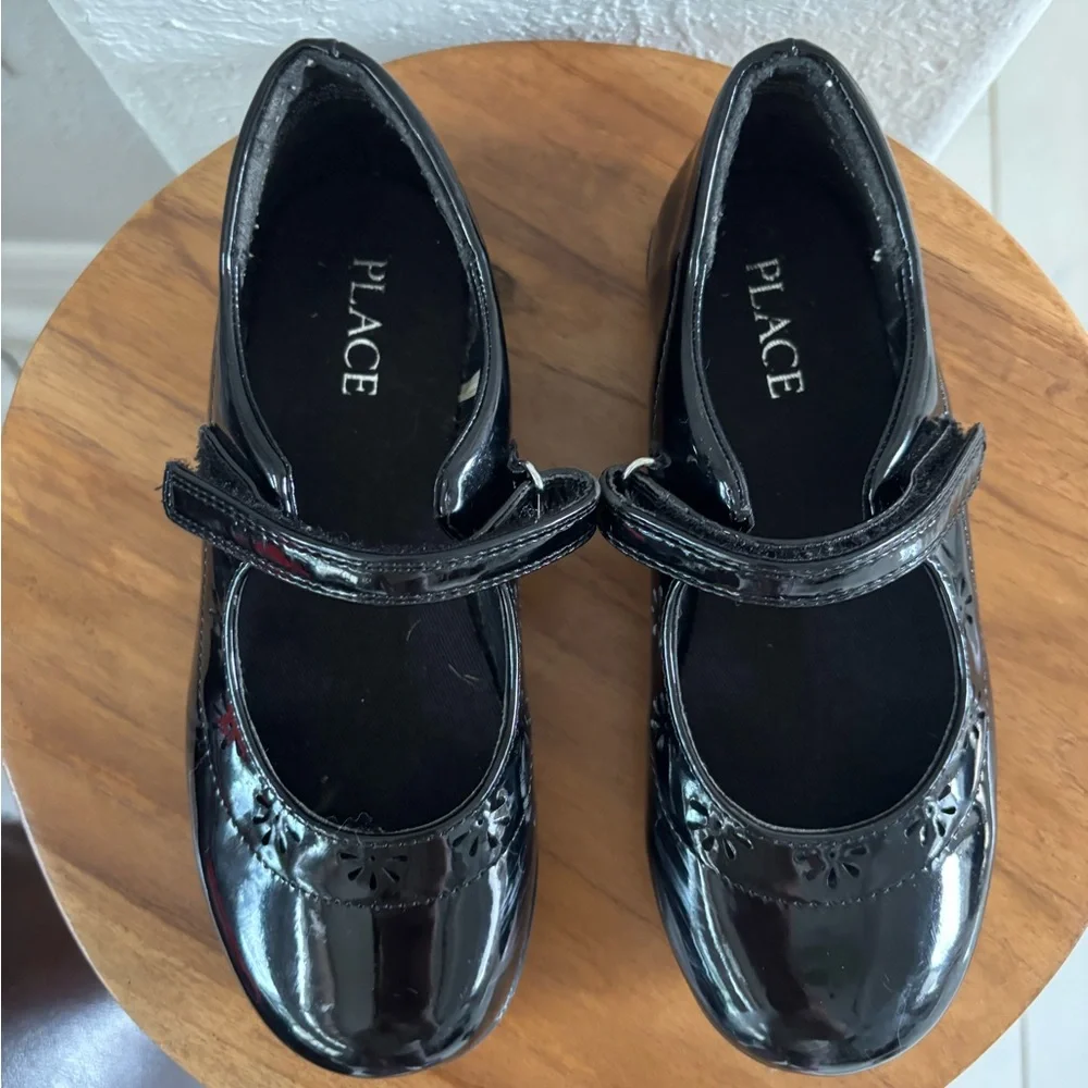 The Children's Place Glossy Black Dress Shoes